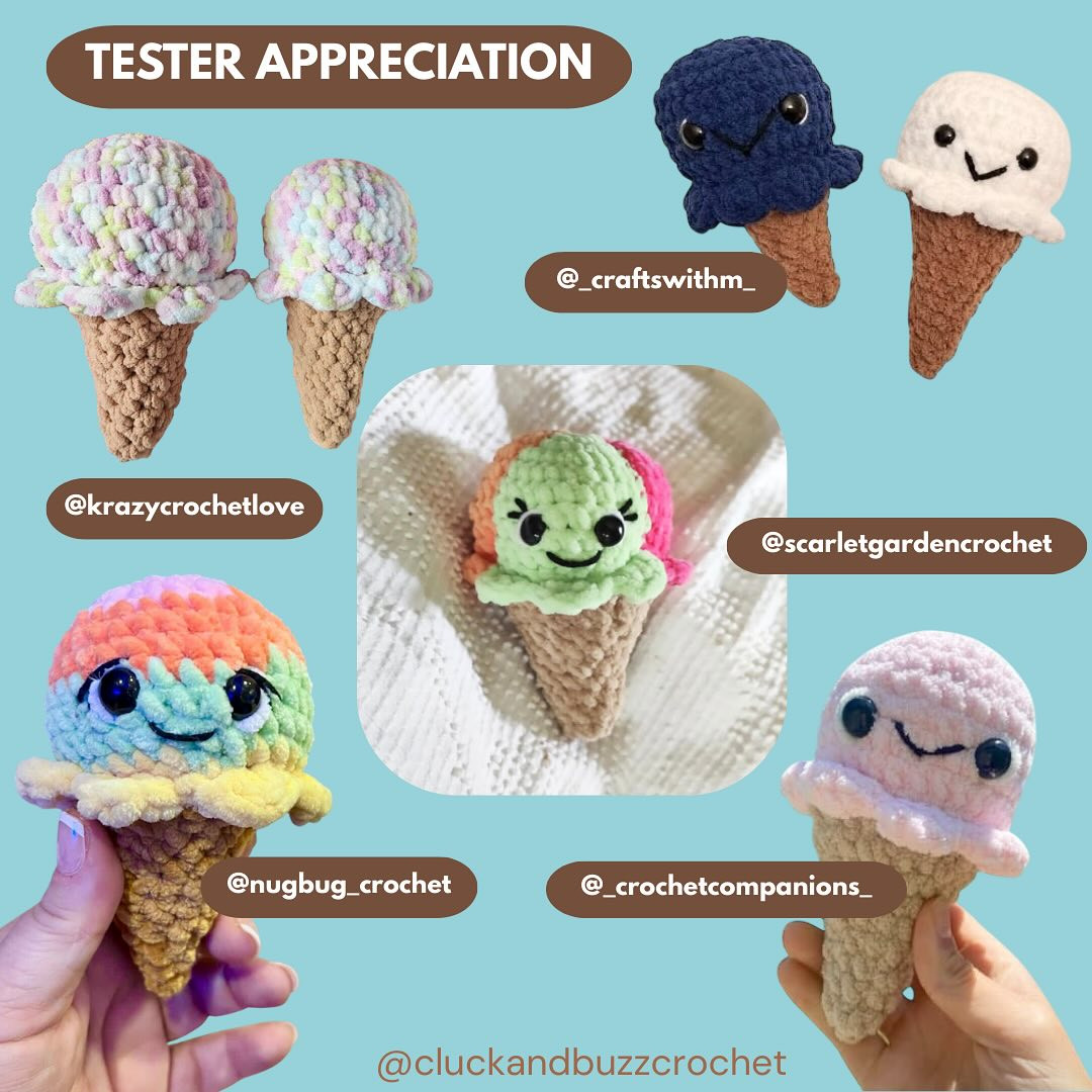 Free Crochet Pattern: No-Sew Irene Ice Cream