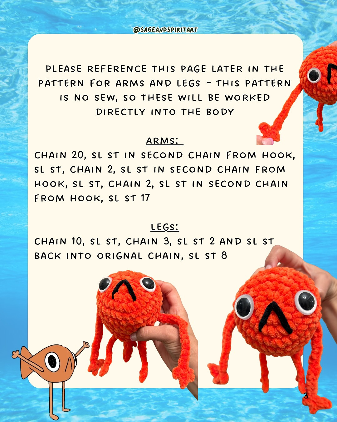 Free Crochet Pattern: No-Sew Le Poisson Steve