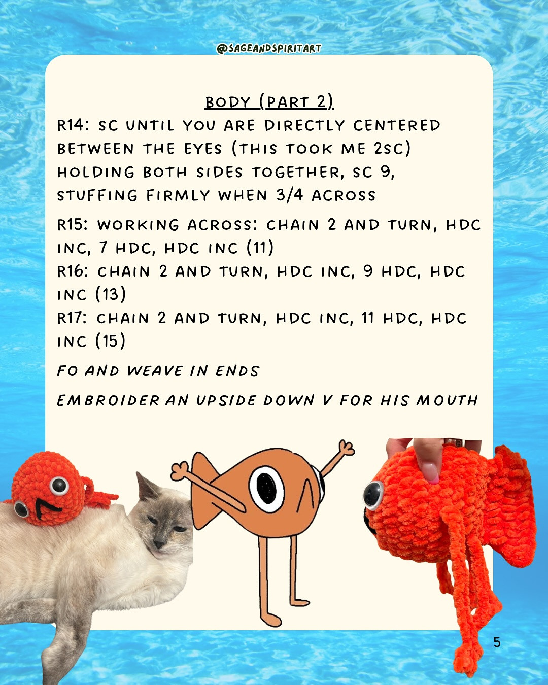 Free Crochet Pattern: No-Sew Le Poisson Steve