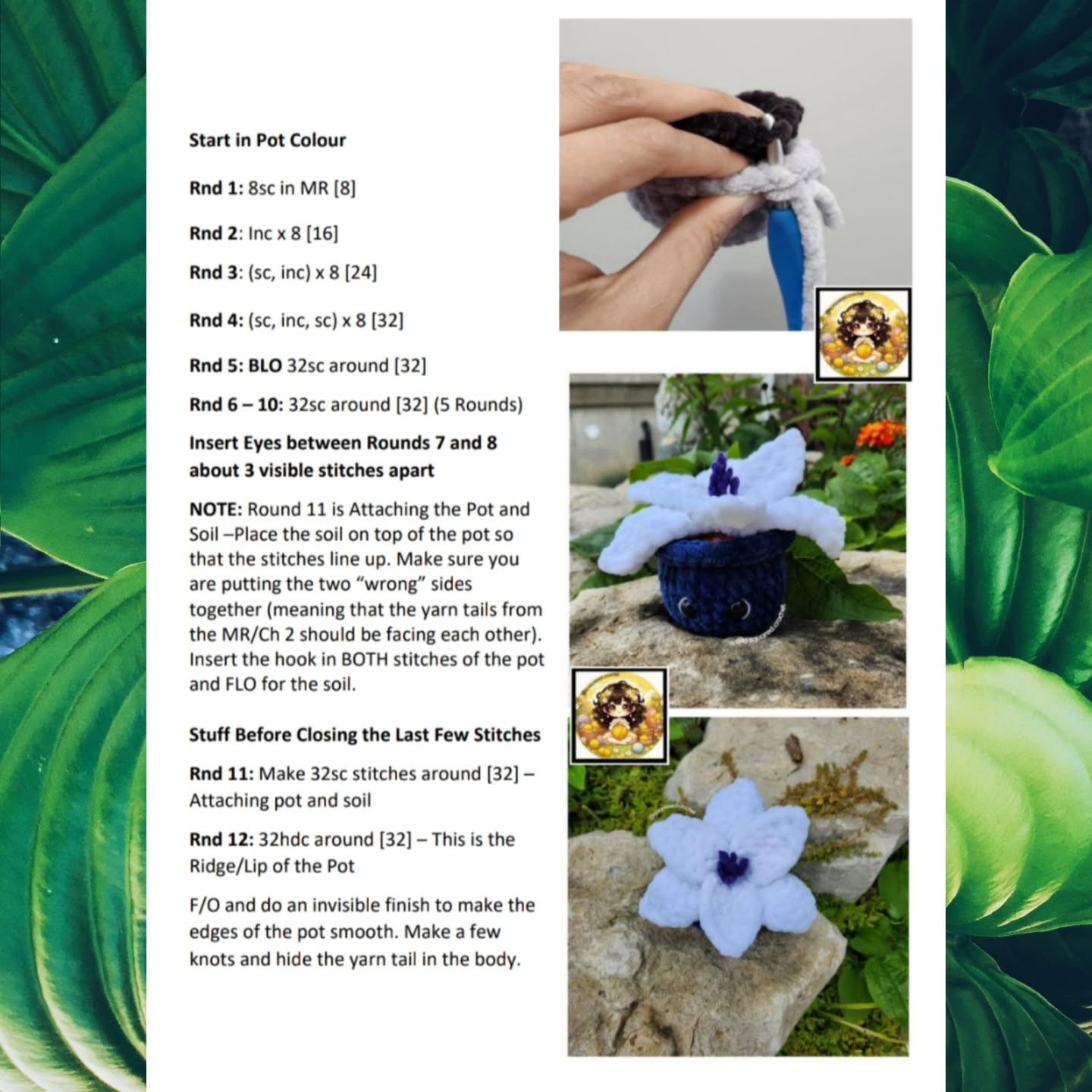 Free Crochet Pattern: No-Sew Lily Amigurumi