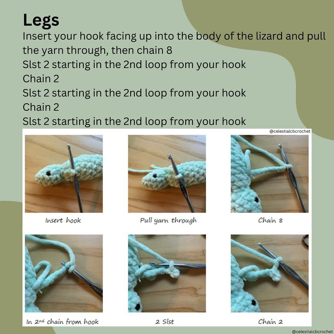 Free Crochet Pattern: No-Sew Lizard Amigurumi