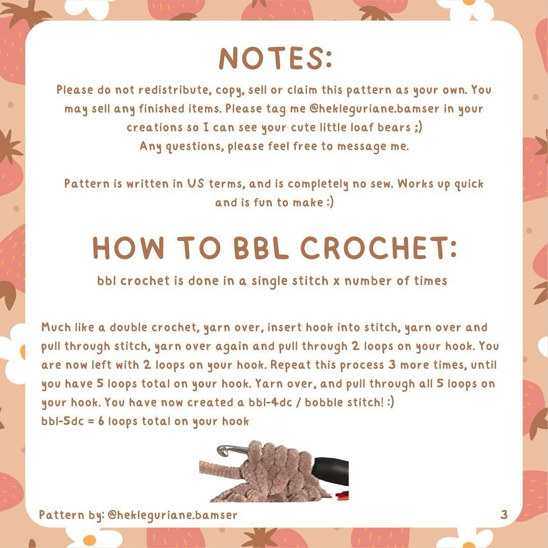 Free Crochet Pattern: No-Sew Loaf Bears