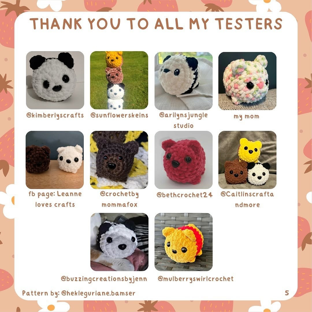 Free Crochet Pattern: No-Sew Loaf Bears