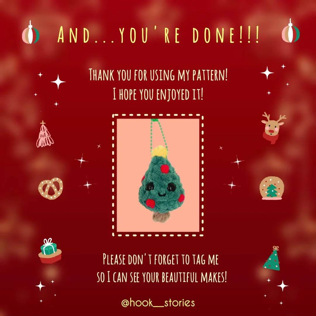 Free Crochet Pattern: No-Sew Mini Christmas Tree