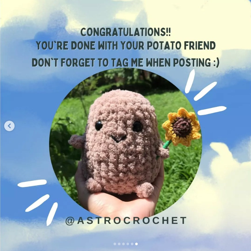 Free Crochet Pattern: No-Sew Potato Friend