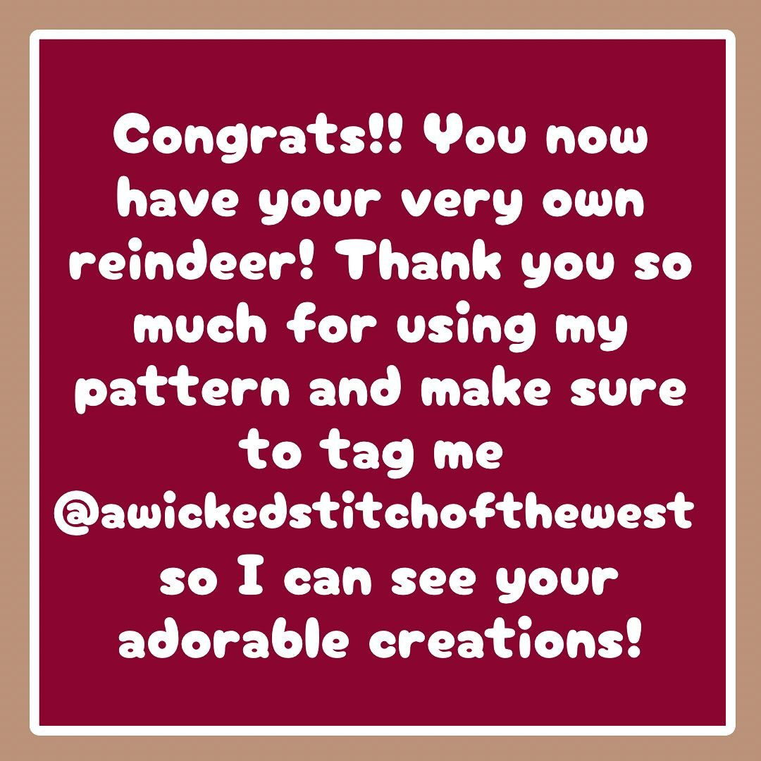 Free Crochet Pattern: No-Sew Reindeer Amigurumi