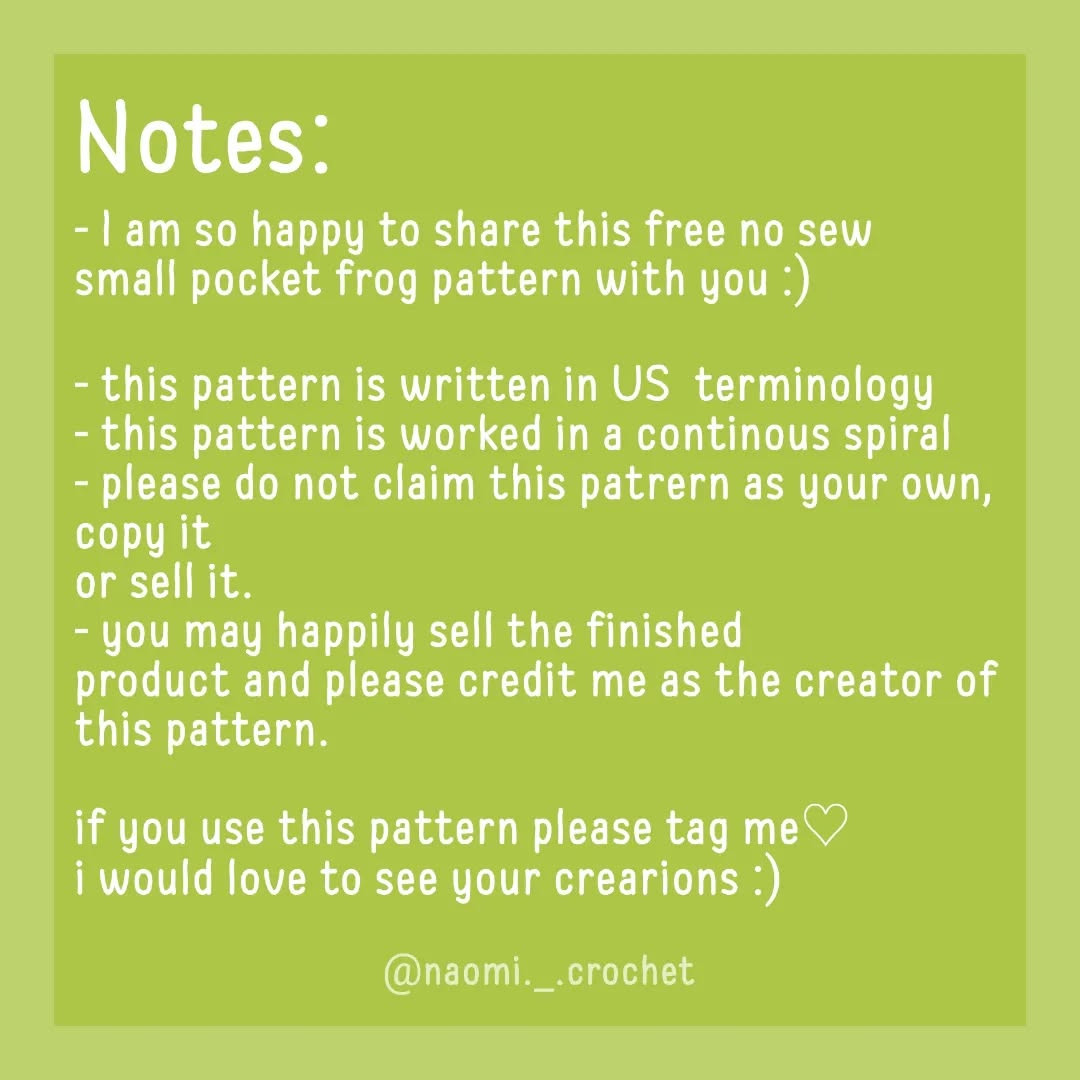 Free Crochet Pattern: No-Sew Small Pocket Frog