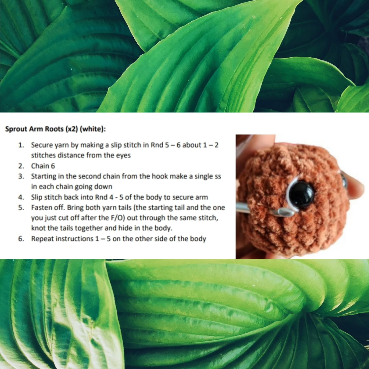Free Crochet Pattern: No-Sew Sprout & Seedling Amigurumi