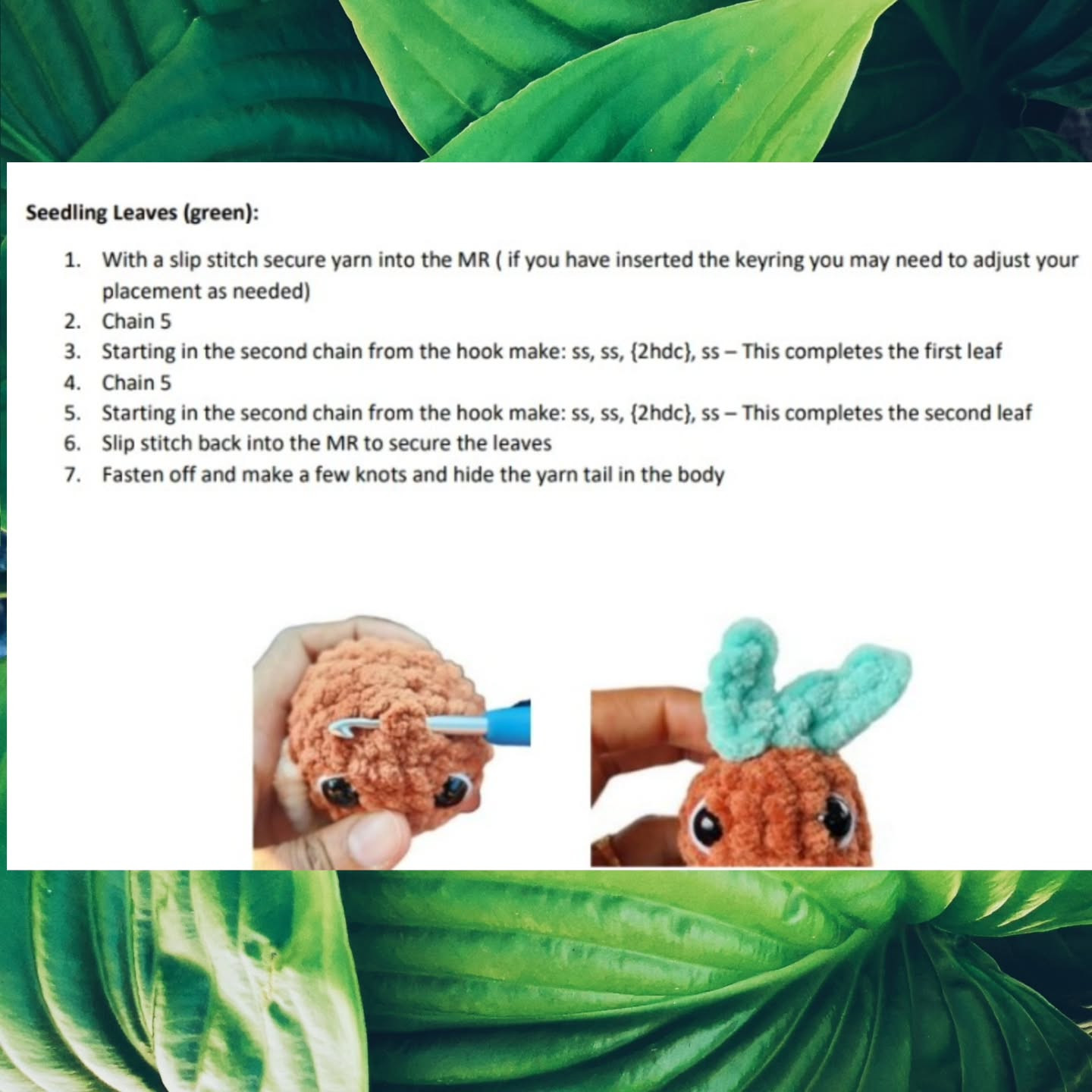 Free Crochet Pattern: No-Sew Sprout & Seedling Amigurumi