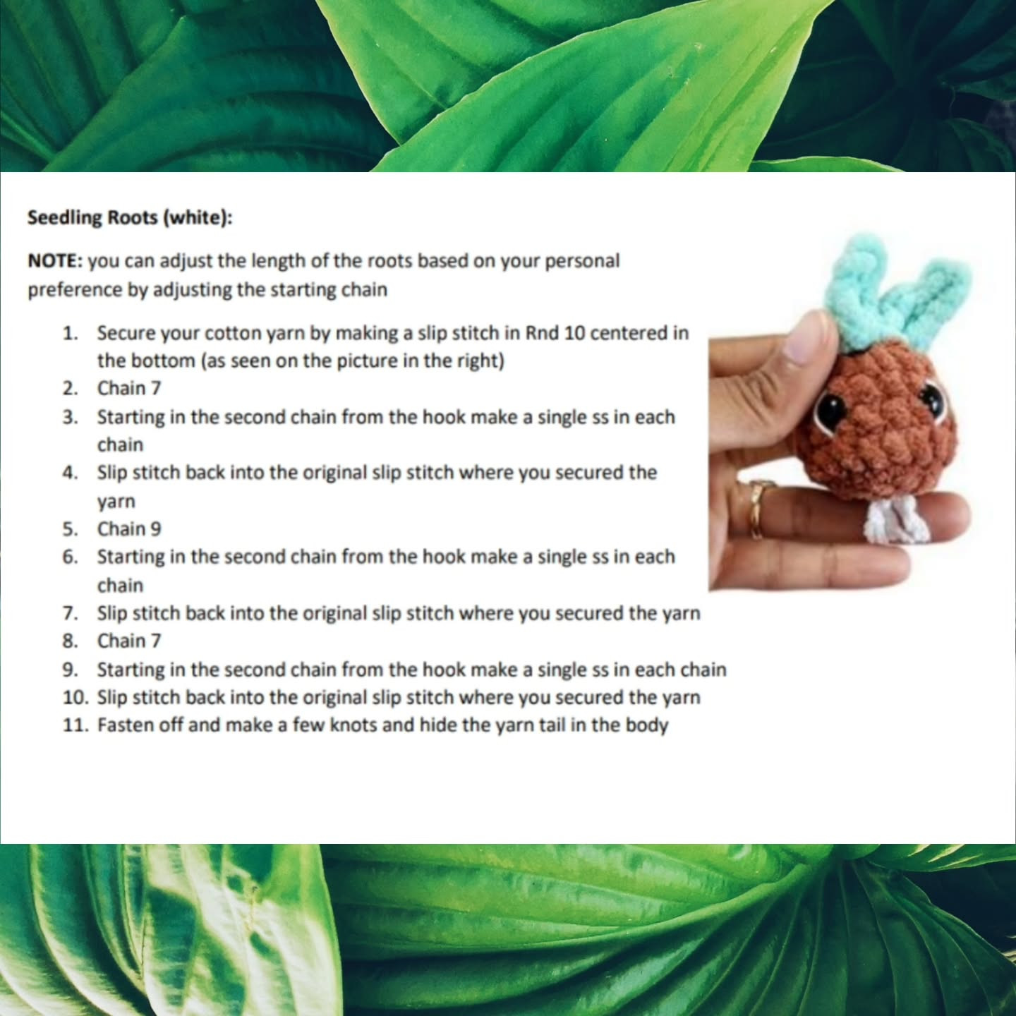 Free Crochet Pattern: No-Sew Sprout & Seedling Amigurumi