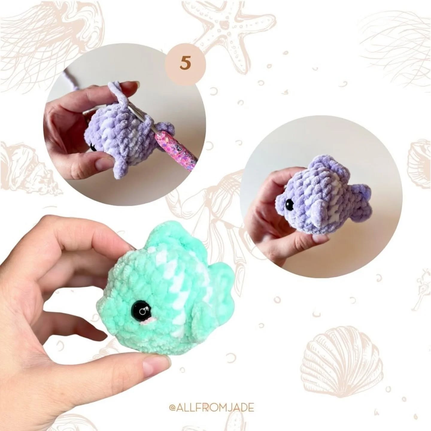 Free Crochet Pattern: No-Sew Squishy Fish Amigurumi