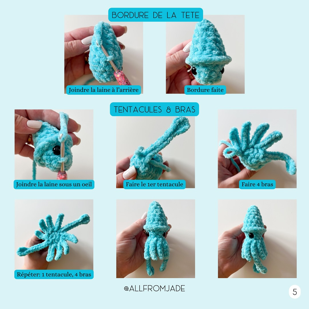Free Crochet Pattern: No-Sew Squishy Squid Amigurumi