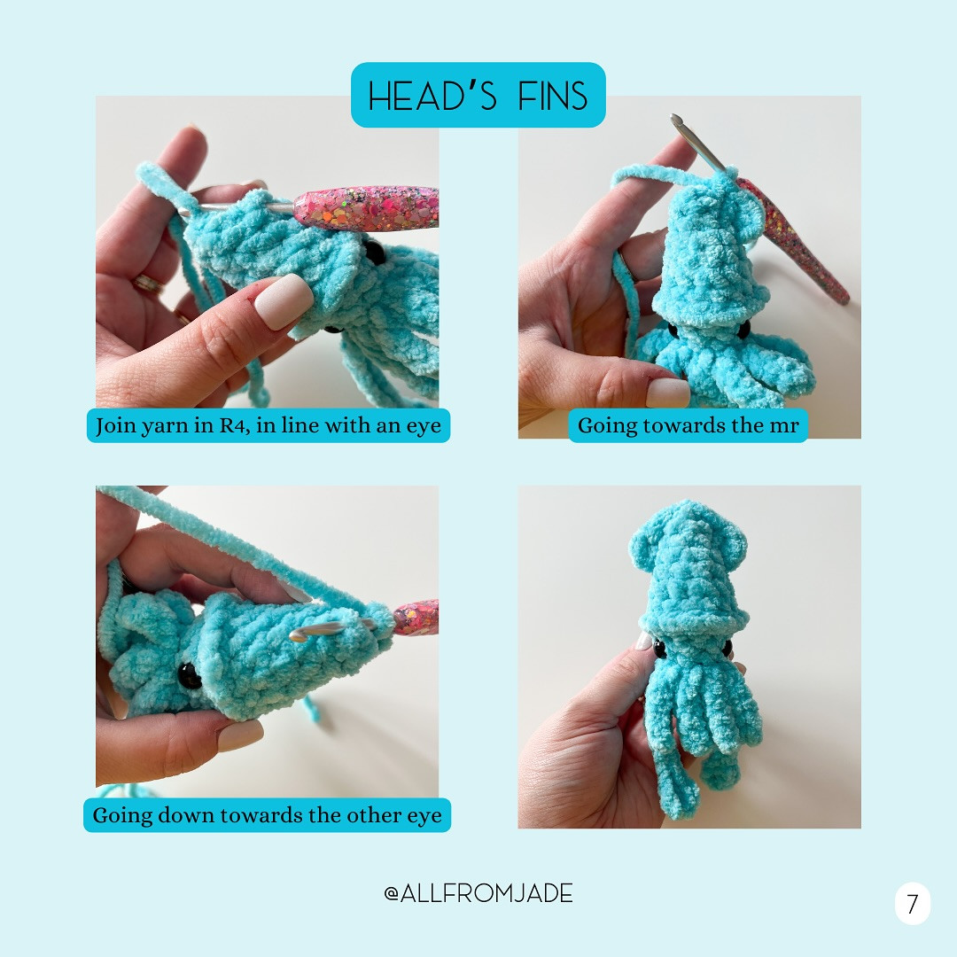 Free Crochet Pattern: No-Sew Squishy Squid Amigurumi