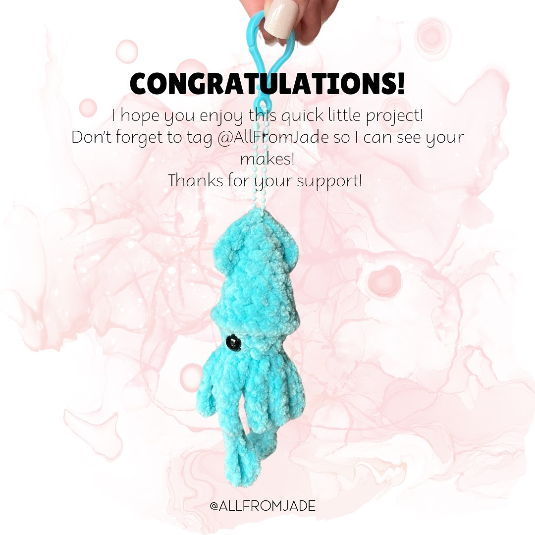 Free Crochet Pattern: No-Sew Squishy Squid Amigurumi