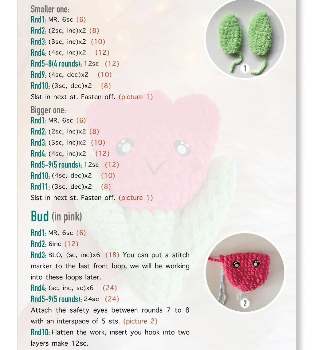 Free Crochet Pattern: No-Sew Tulip Blossom