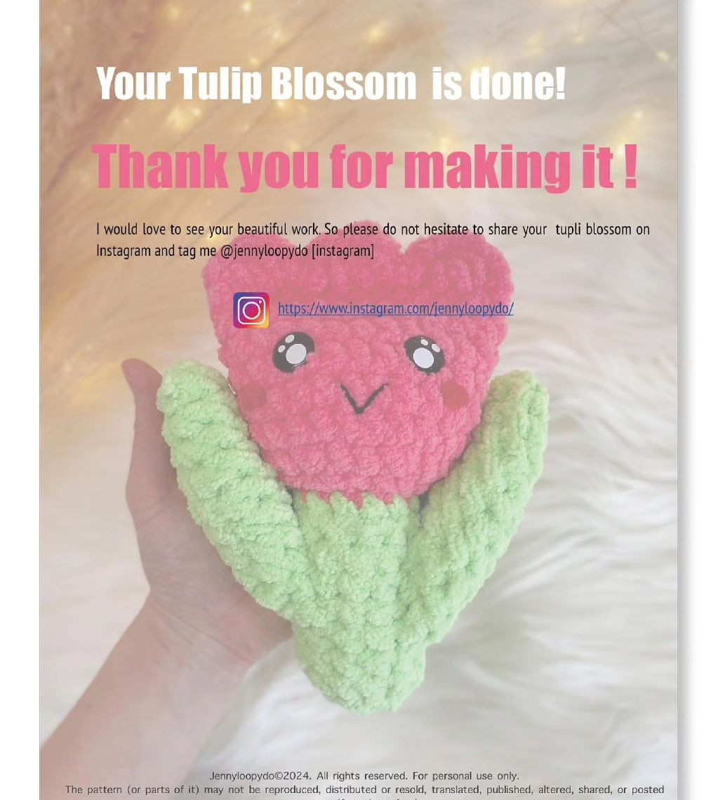 Free Crochet Pattern: No-Sew Tulip Blossom