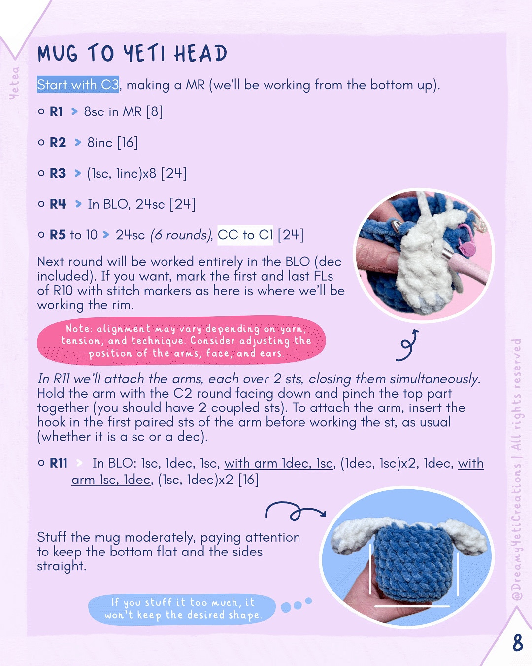 Free Crochet Pattern: No-Sew Yeti Tea Cozy Amigurumi