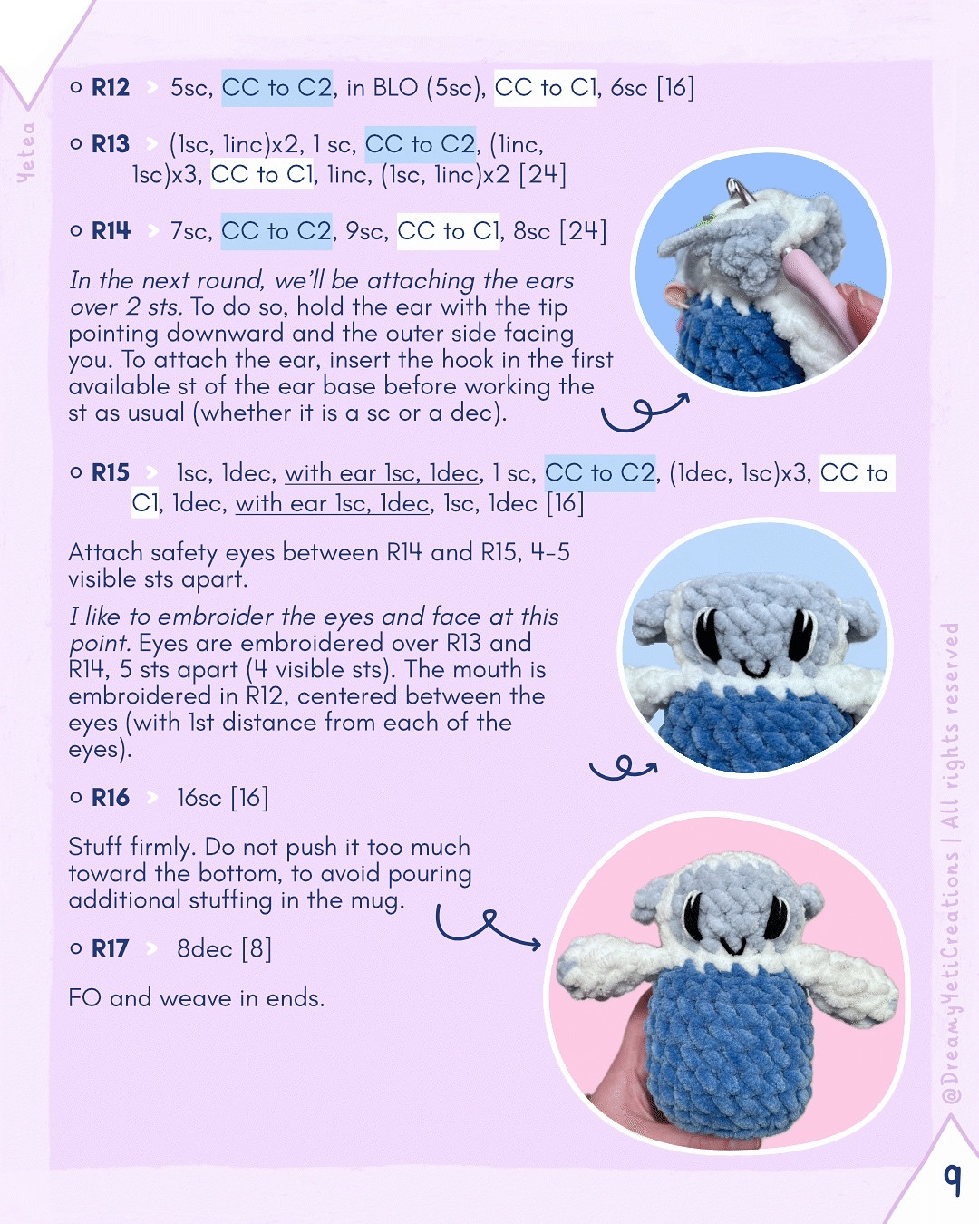 Free Crochet Pattern: No-Sew Yeti Tea Cozy Amigurumi