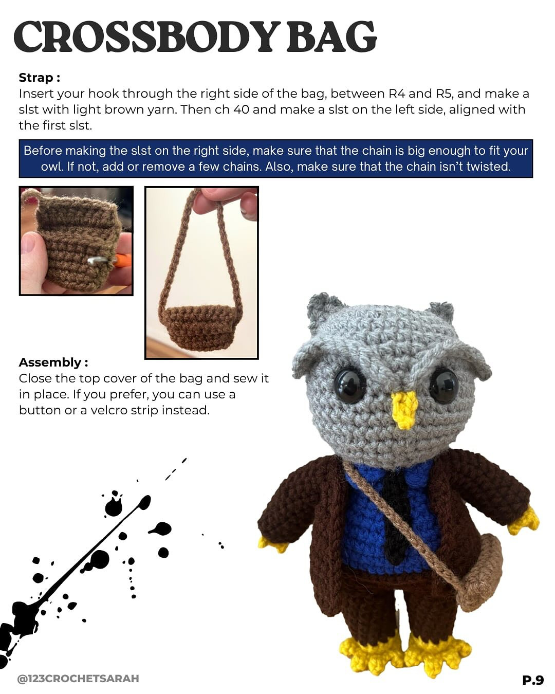 Free Crochet Pattern: Owl and Wake Writer Amigurumi