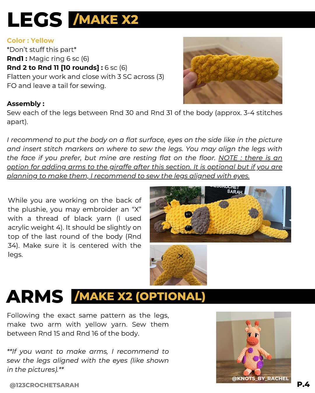 Free Crochet Pattern: Penny the Lazy Giraffe Amigurumi