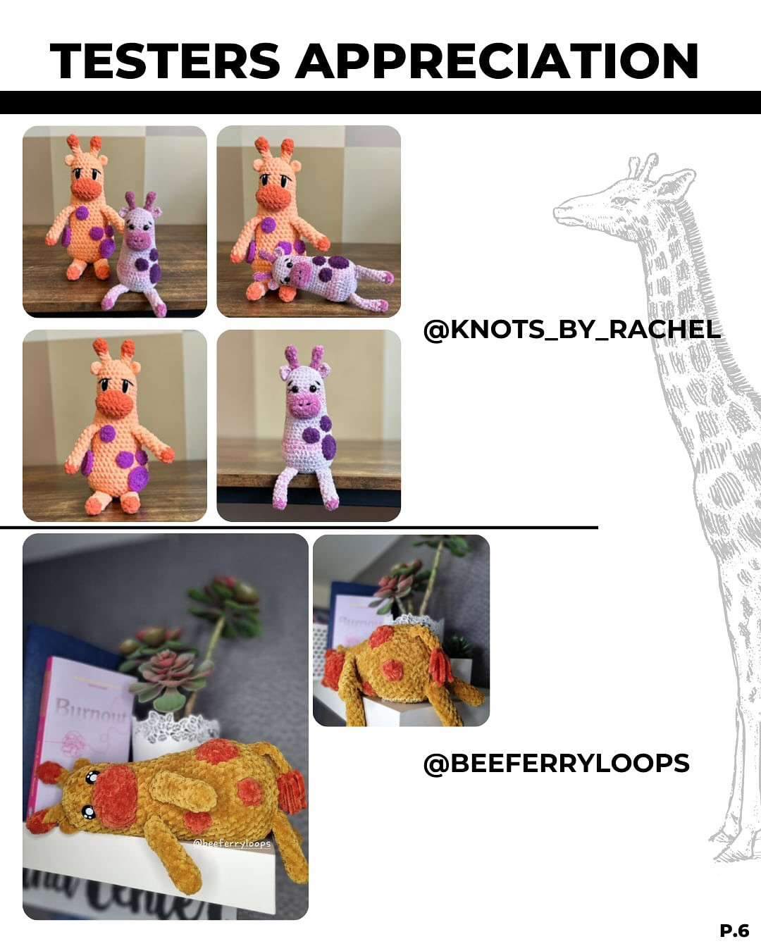 Free Crochet Pattern: Penny the Lazy Giraffe Amigurumi