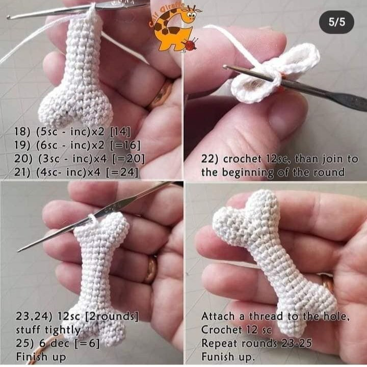 Free Crochet Pattern: Pet Bowl with Bone