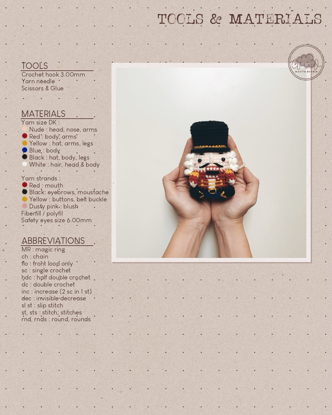 Free Crochet Pattern: Petite Nutcracker