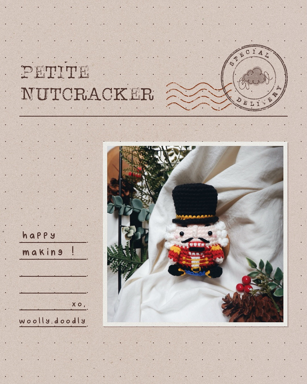 Free Crochet Pattern: Petite Nutcracker