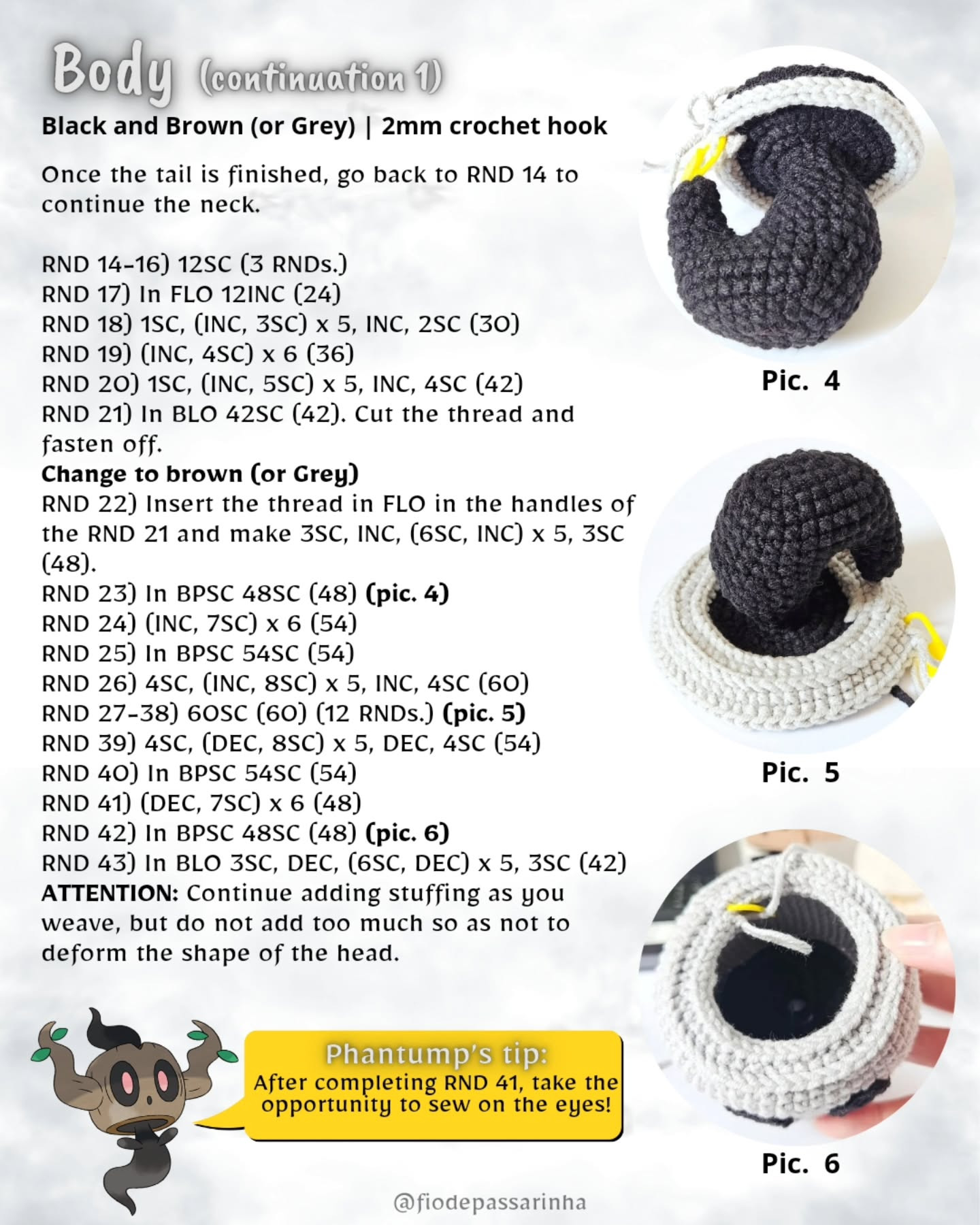 Free Crochet Pattern: Phantump Amigurumi