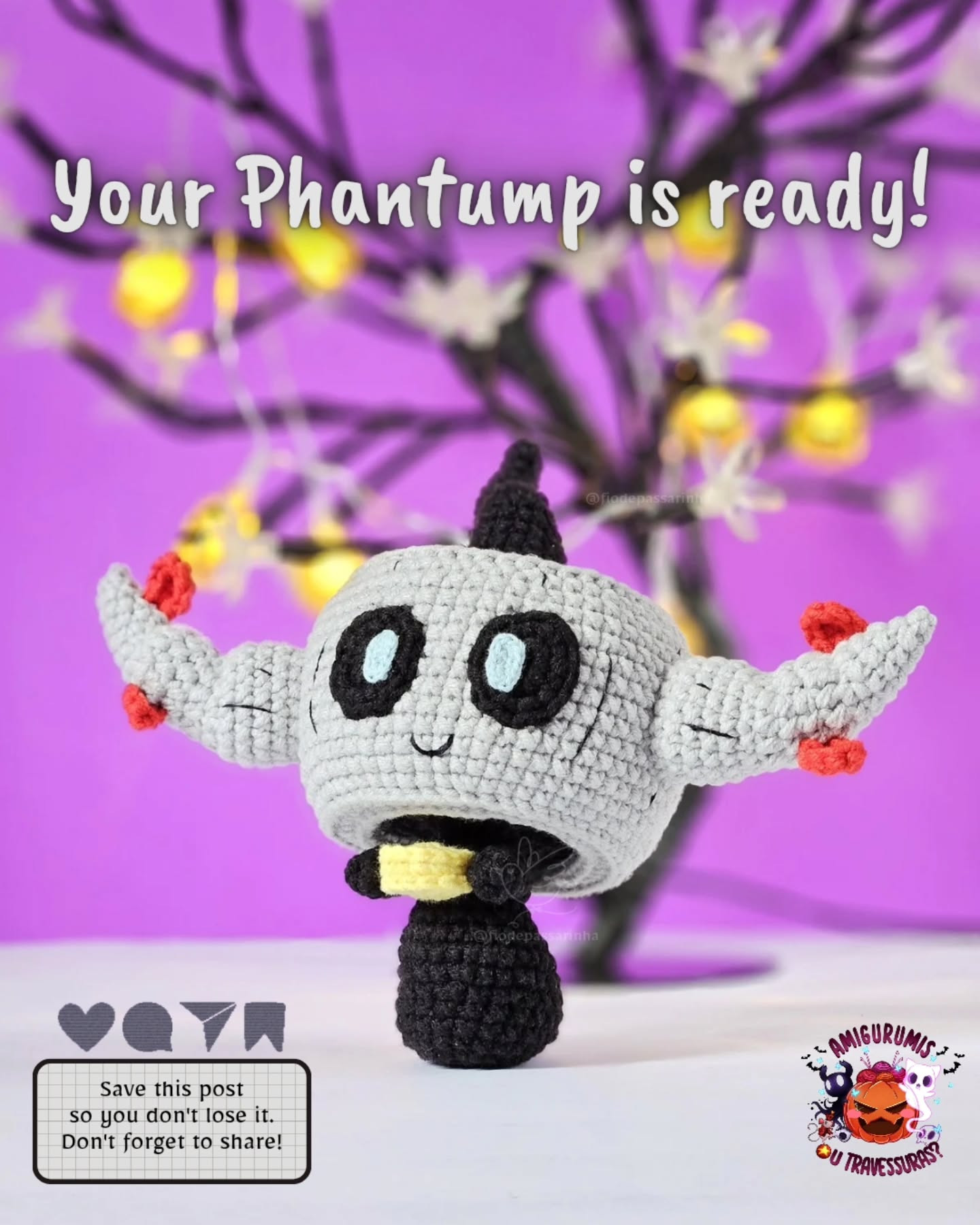 Free Crochet Pattern: Phantump Amigurumi