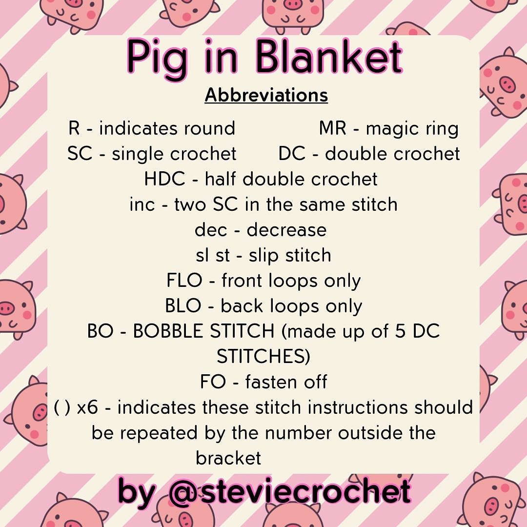 Free Crochet Pattern: Pig in Blanket