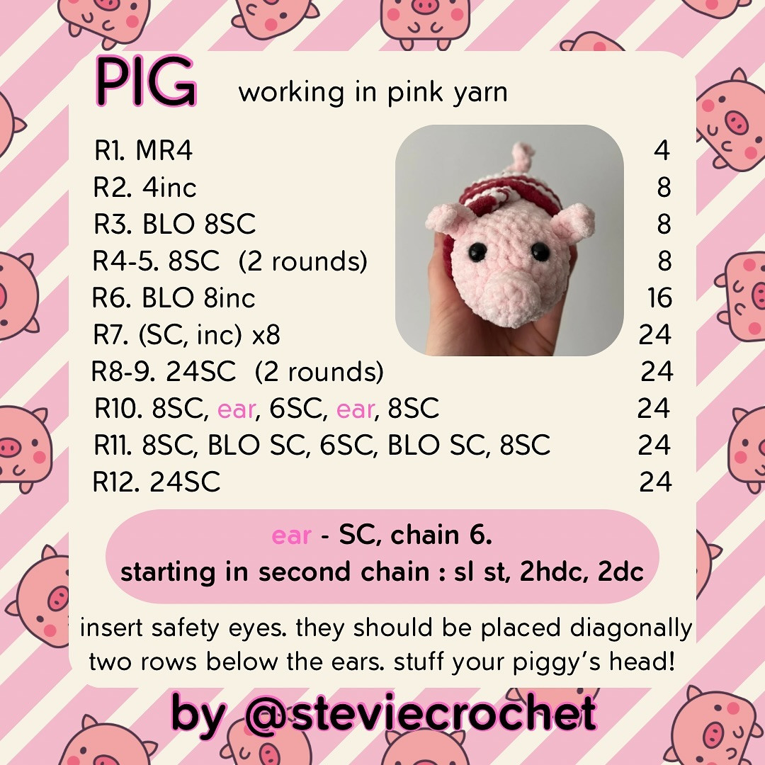 Free Crochet Pattern: Pig in Blanket