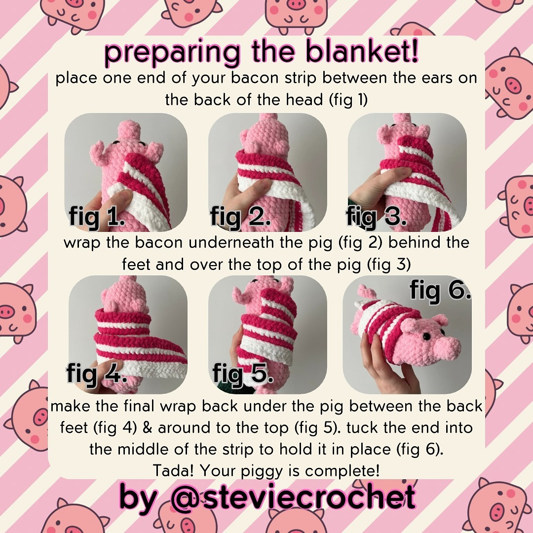 Free Crochet Pattern: Pig in Blanket