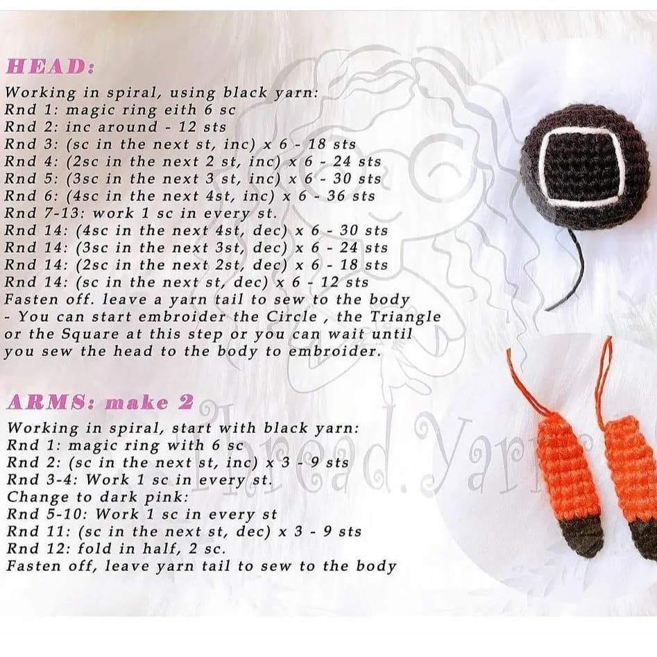 Free Crochet Pattern: Pink Soldiers from Squid Game