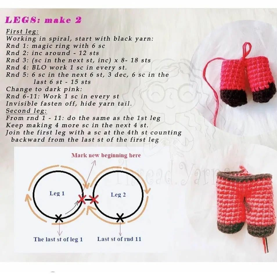 Free Crochet Pattern: Pink Soldiers from Squid Game