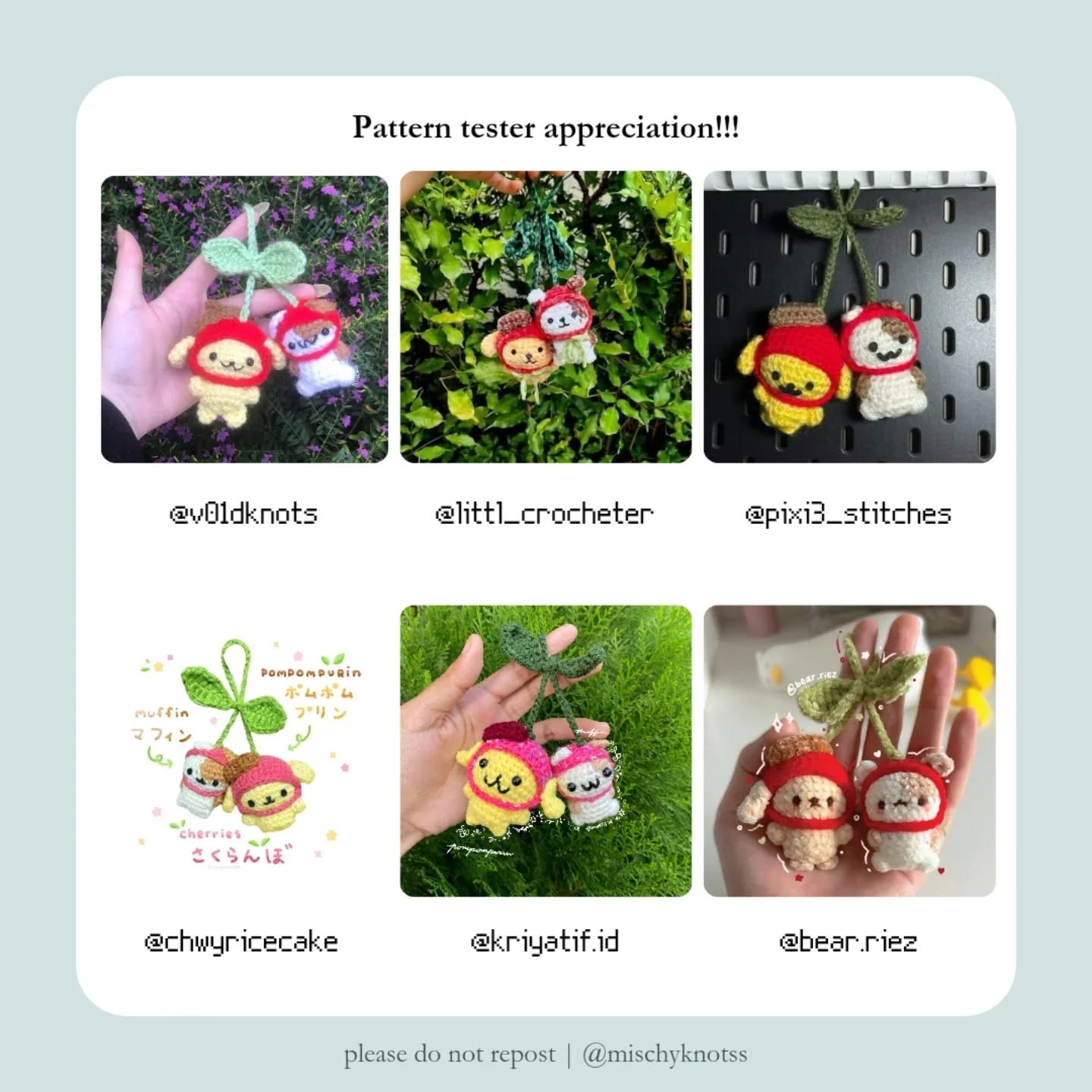 Free Crochet Pattern: Pompompurin & Muffin Cherry Amigurumi
