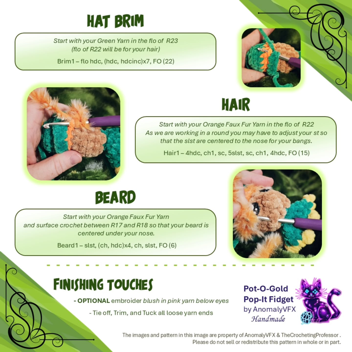 Free Crochet Pattern: Pot-o'-Gold Pop-it Fidgets