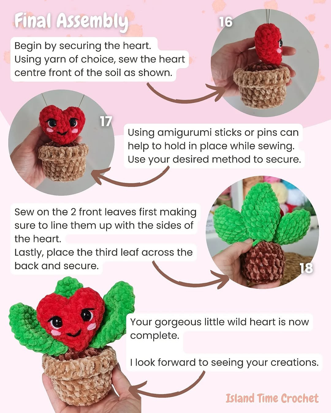 Free Crochet Pattern: Potted Heart Amigurumi