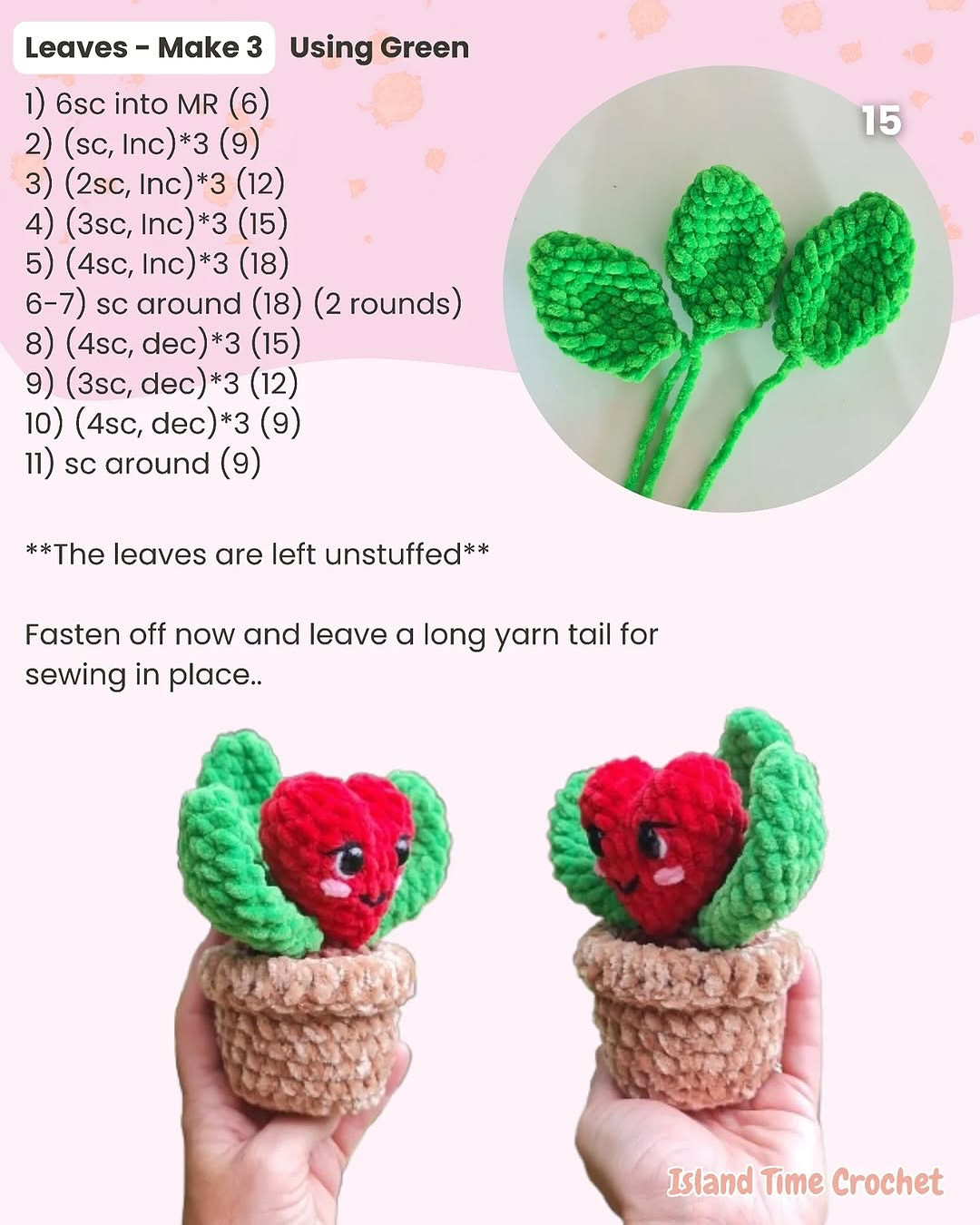 Free Crochet Pattern: Potted Heart Amigurumi