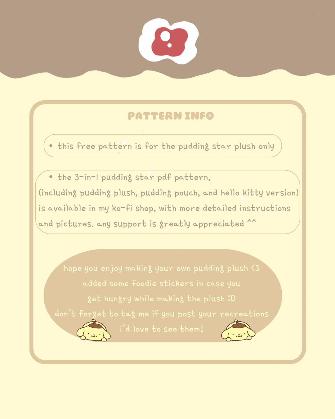 Free Crochet Pattern: Pudding Star Plush Pouch