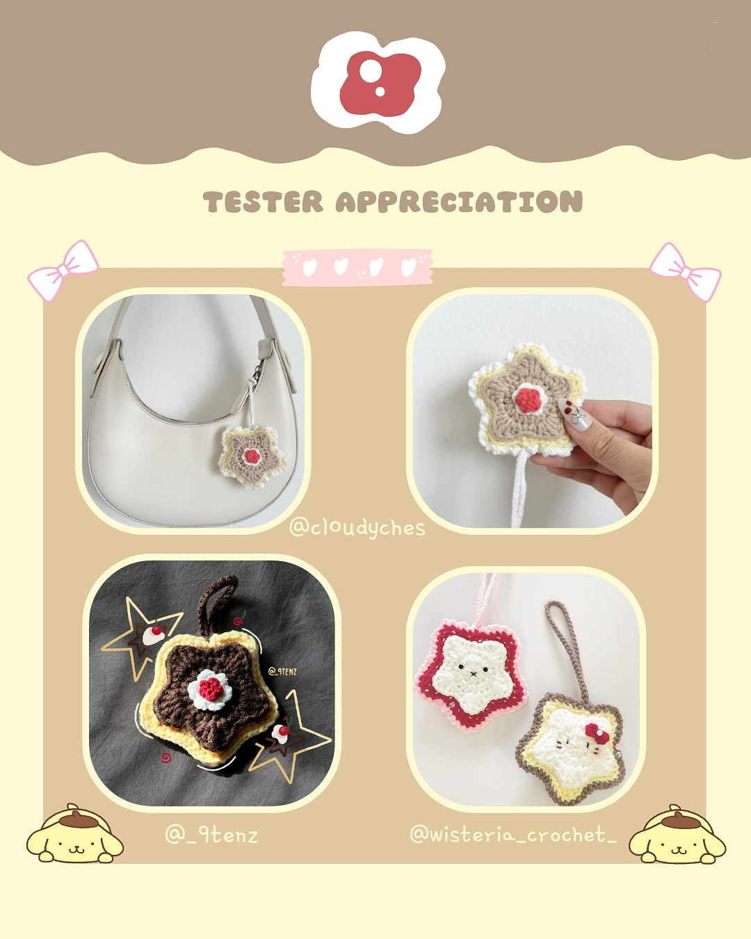 Free Crochet Pattern: Pudding Star Plush Pouch