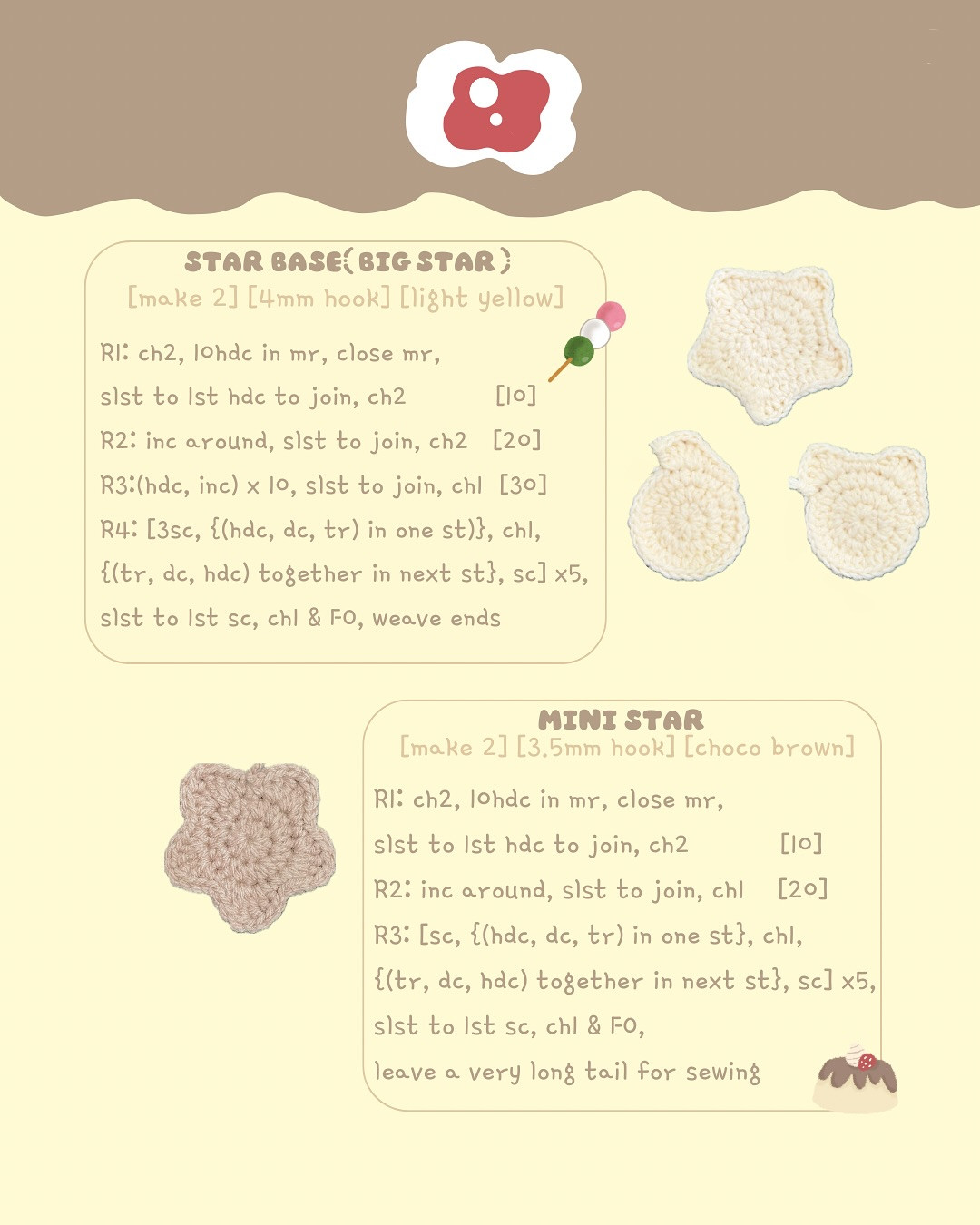 Free Crochet Pattern: Pudding Star Plush Pouch