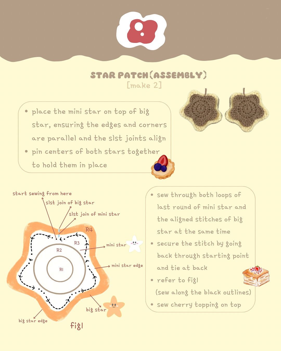 Free Crochet Pattern: Pudding Star Plush Pouch