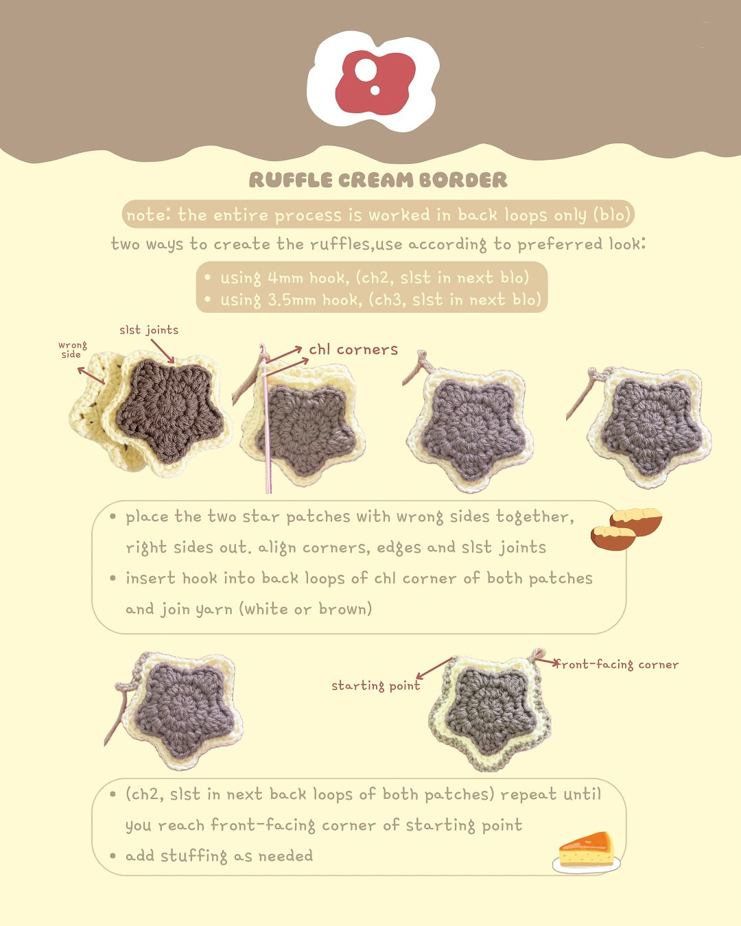Free Crochet Pattern: Pudding Star Plush Pouch