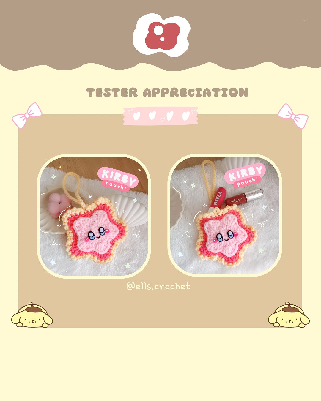 Free Crochet Pattern: Pudding Star Plush Pouch