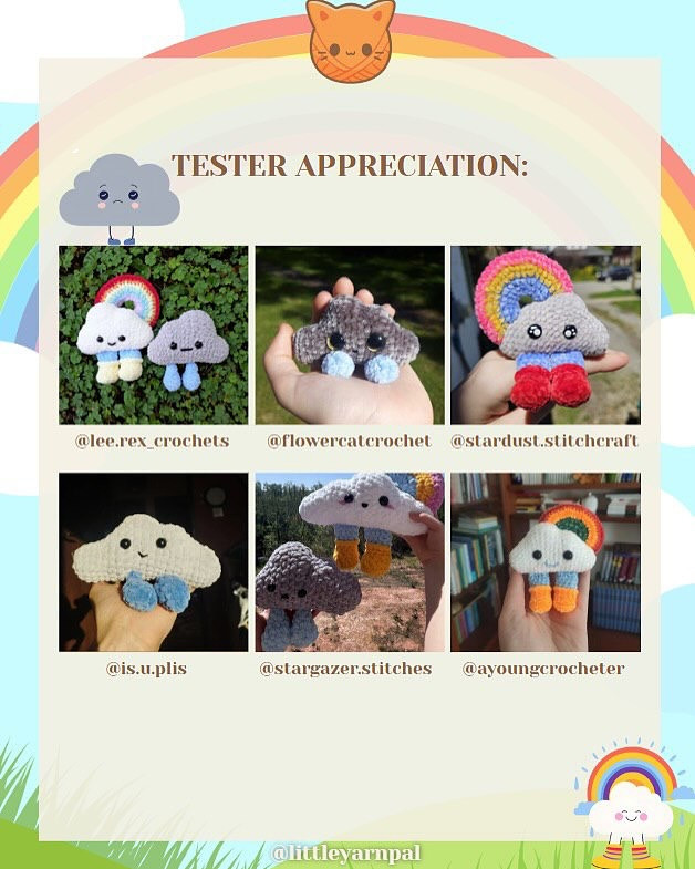 Free Crochet Pattern: Puddles & Smudge Amigurumi Clouds