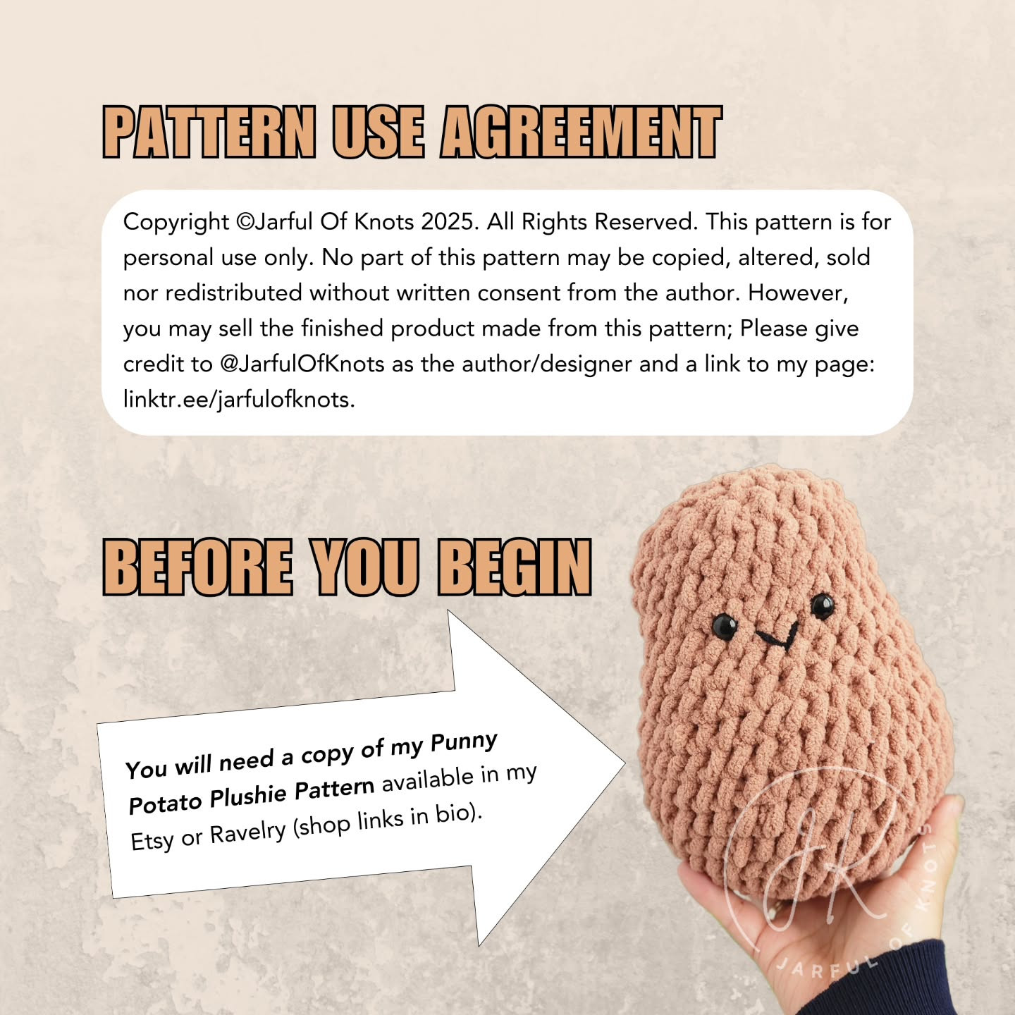 Free Crochet Pattern: Punny Potato Plushie with Heart