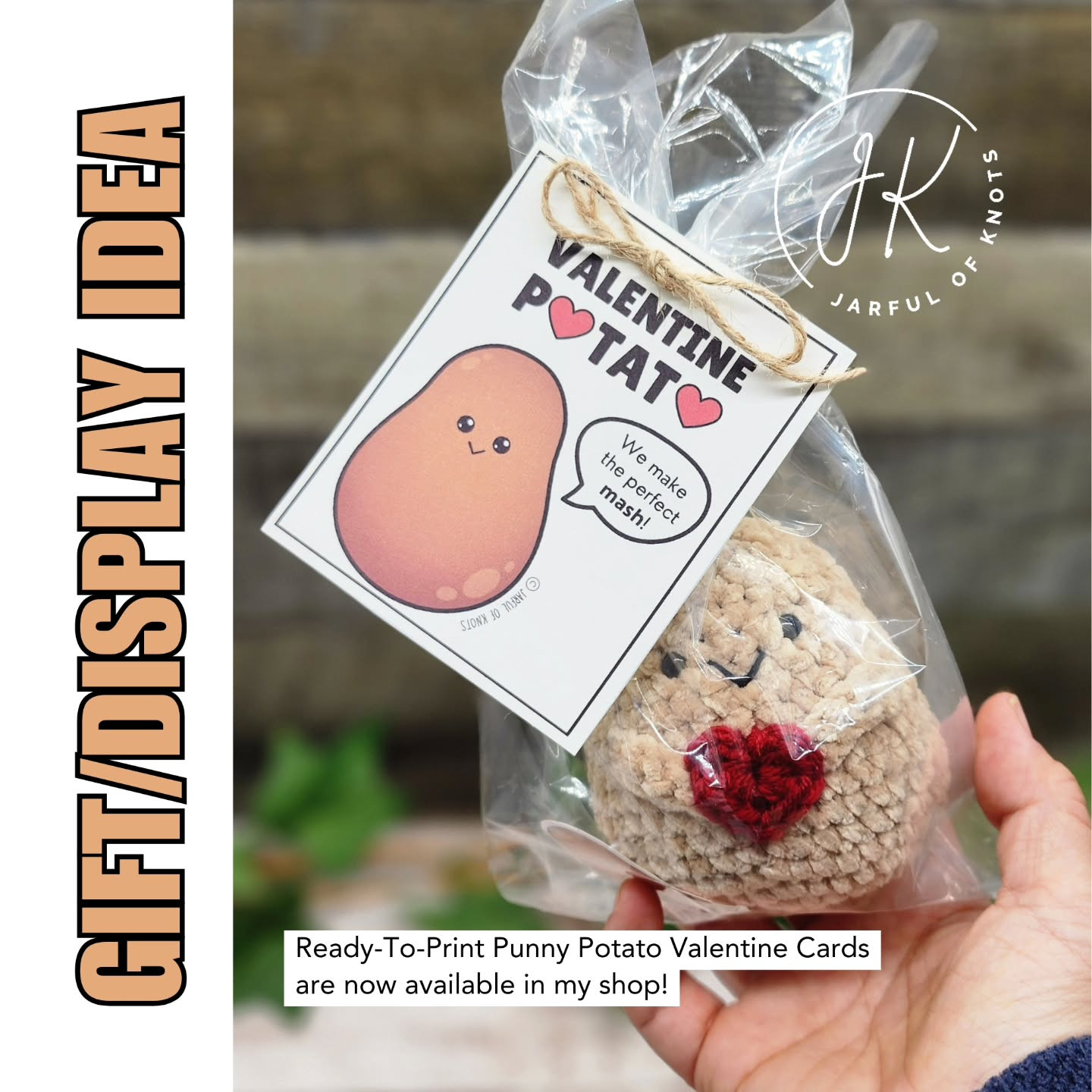 Free Crochet Pattern: Punny Potato Plushie with Heart