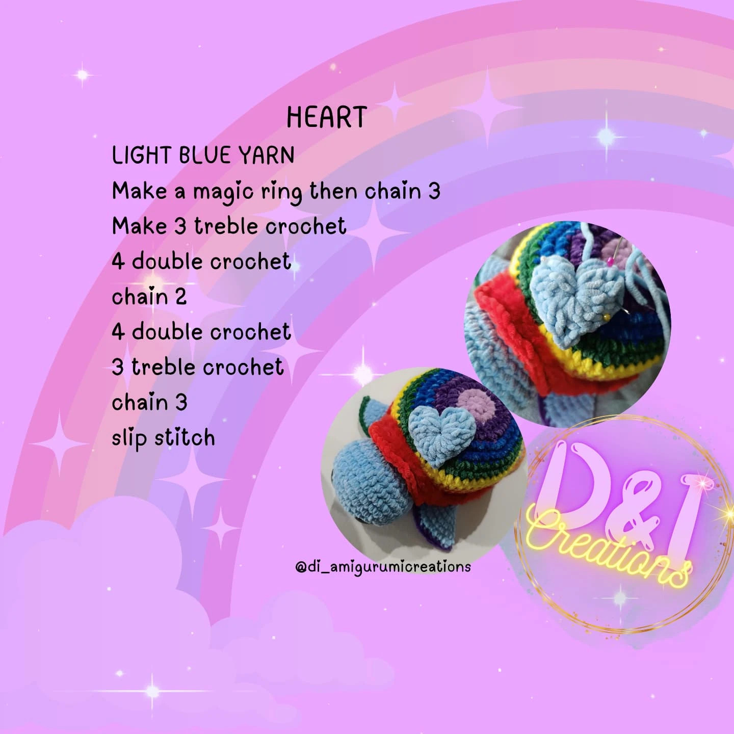 Free Crochet Pattern: Rainbow Turtle Amigurumi