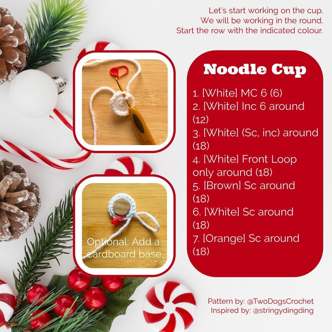 Free Crochet Pattern: Ramen Holiday Ornaments
